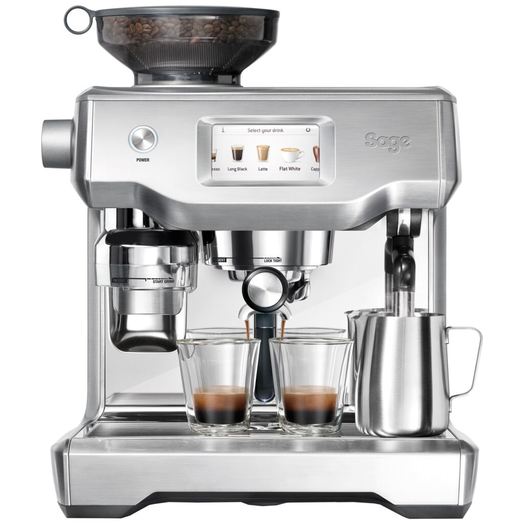 Sage oracle touch espressomaskine ses990 uk sølvfarvet