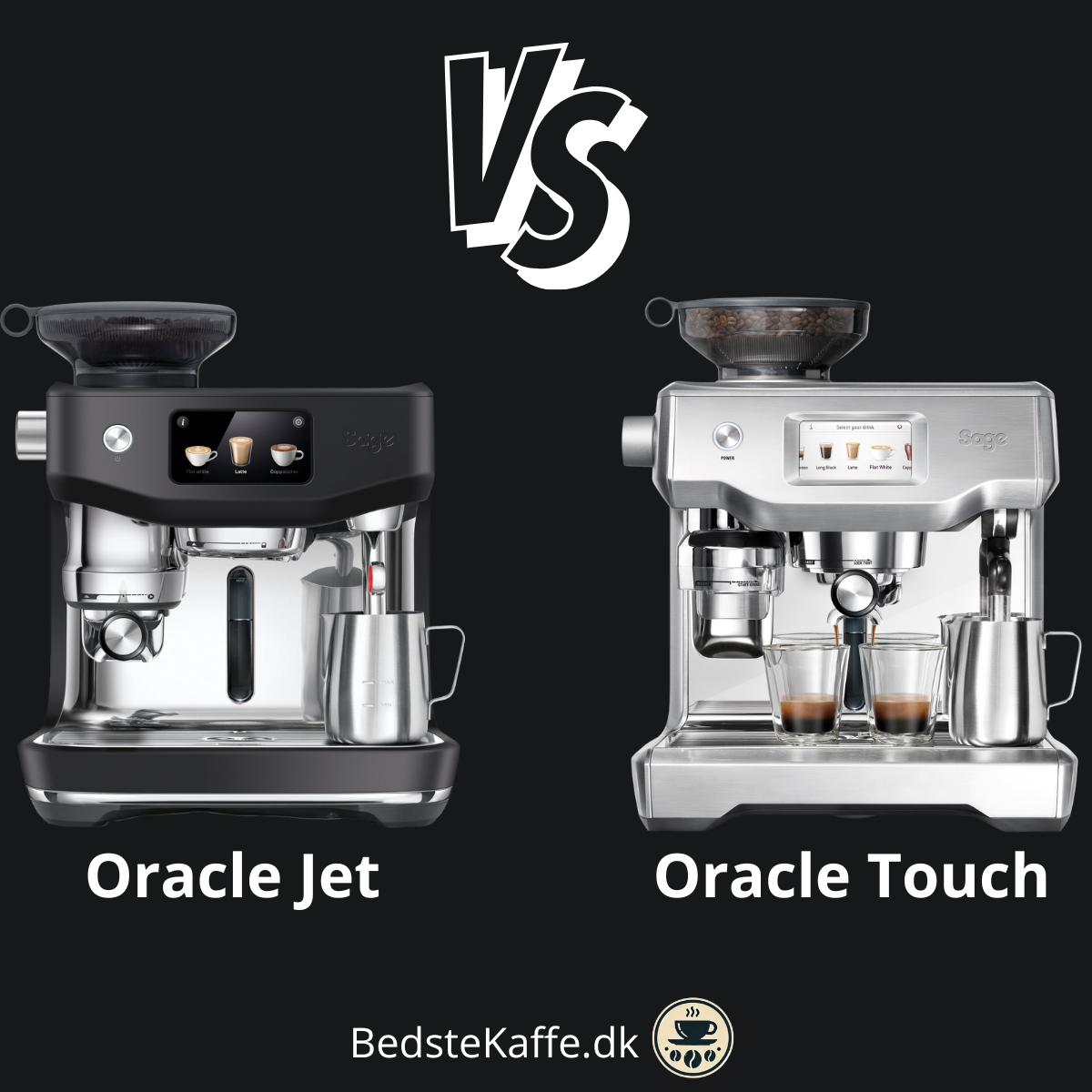 Oracle Jet vs. Oracle Touch – Sammenligning af Sage kaffemaskiner?